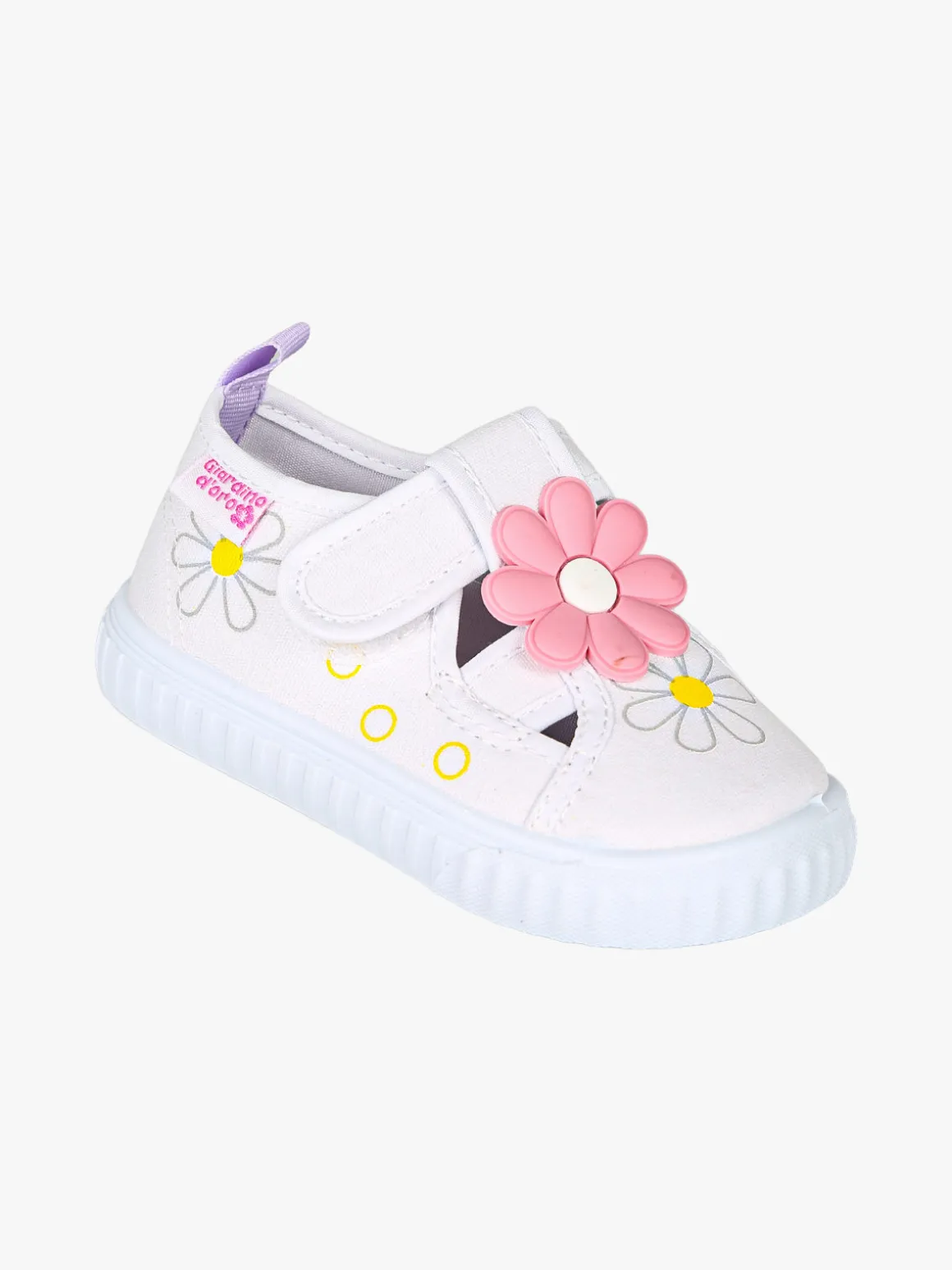Giardino D'Oro Sandali chiusi da bambina con cinturino a strappo - bianco