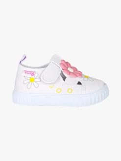 Giardino D'Oro Sandali chiusi da bambina con cinturino a strappo - bianco