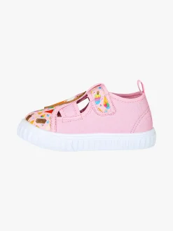 Giardino D'Oro Sandali chiusi da bambina con cinturino a strappo - rosa