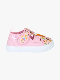 Giardino D'Oro Sandali chiusi da bambina con cinturino a strappo - rosa
