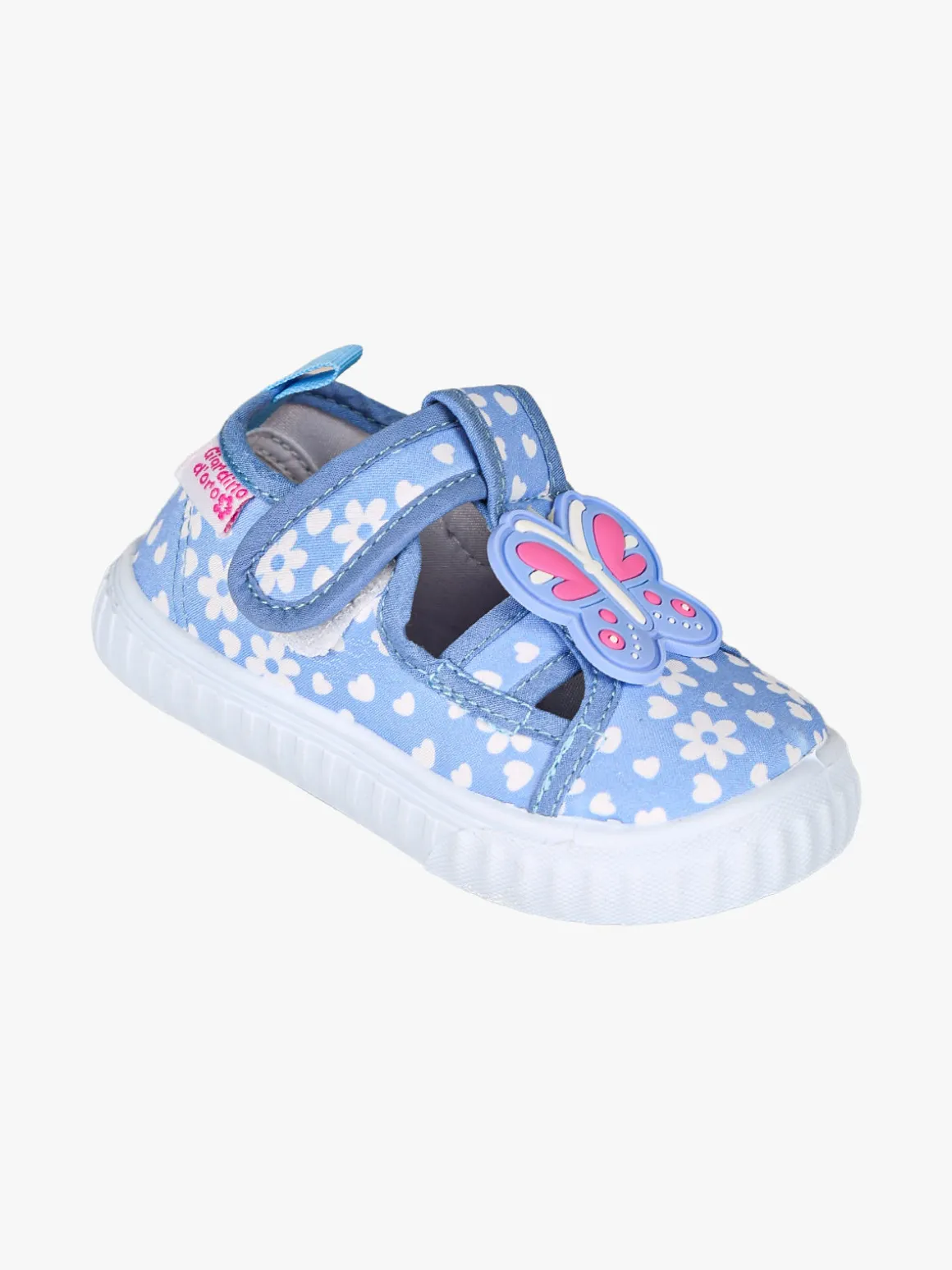 Giardino D'Oro Sandali chiusi da bambina con cinturino a strappo - jeans