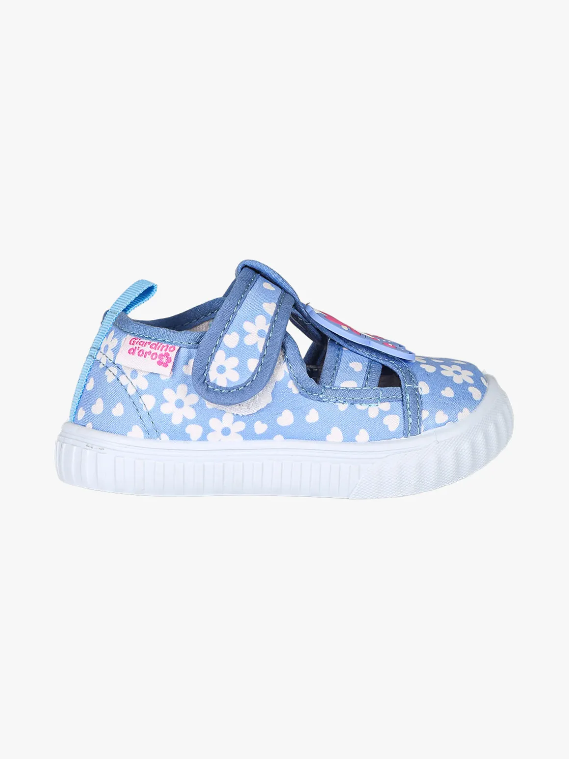 Giardino D'Oro Sandali chiusi da bambina con cinturino a strappo - jeans