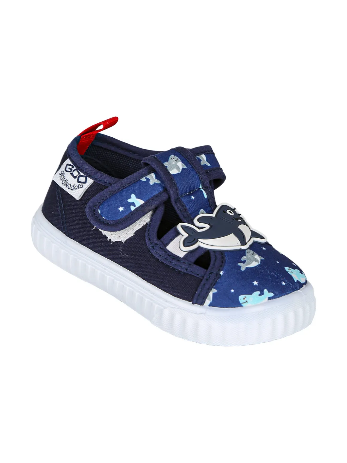 Giardino D'Oro Sandali chiusi da bambino con cinturino a strappo - blu