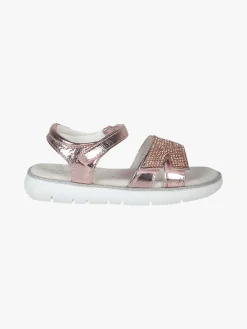 Giardino D'Oro Sandali da bambina con strass e cinturino a strappo