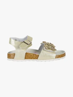 Giardino D'Oro Sandali da bambina con fibbia e cinturino a strappo - beige