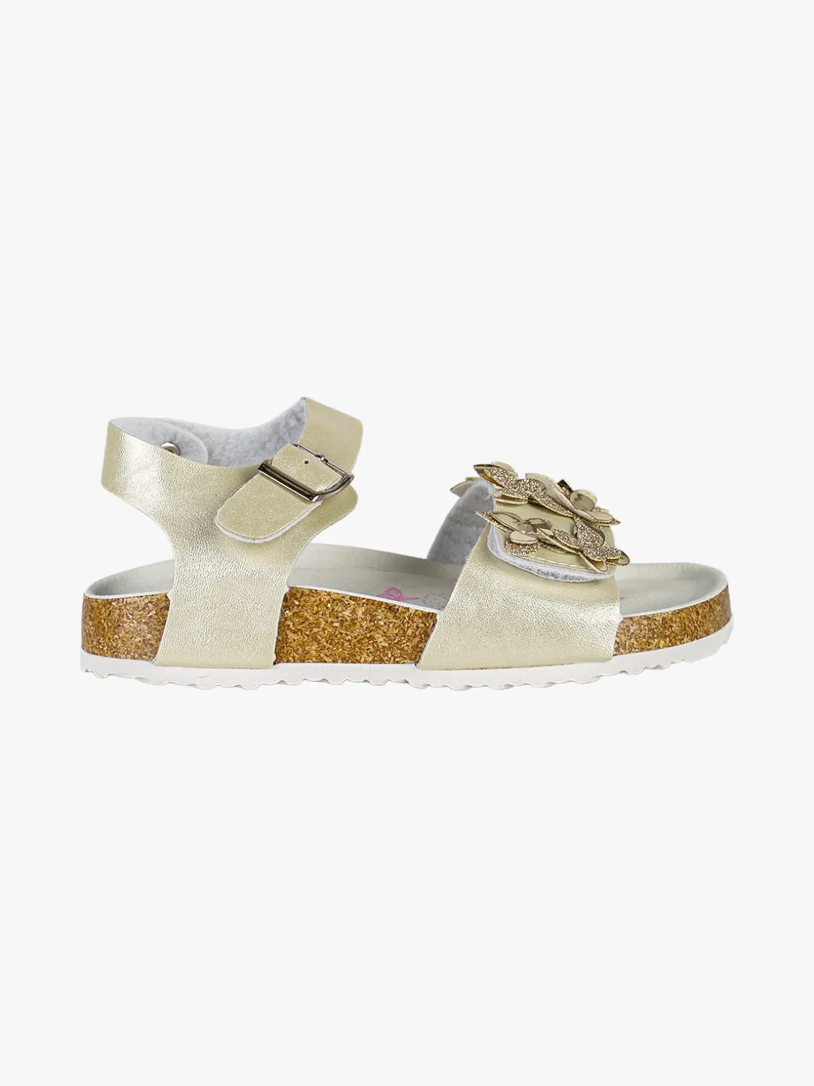 Giardino D'Oro Sandali da bambina con fibbia e cinturino a strappo - beige
