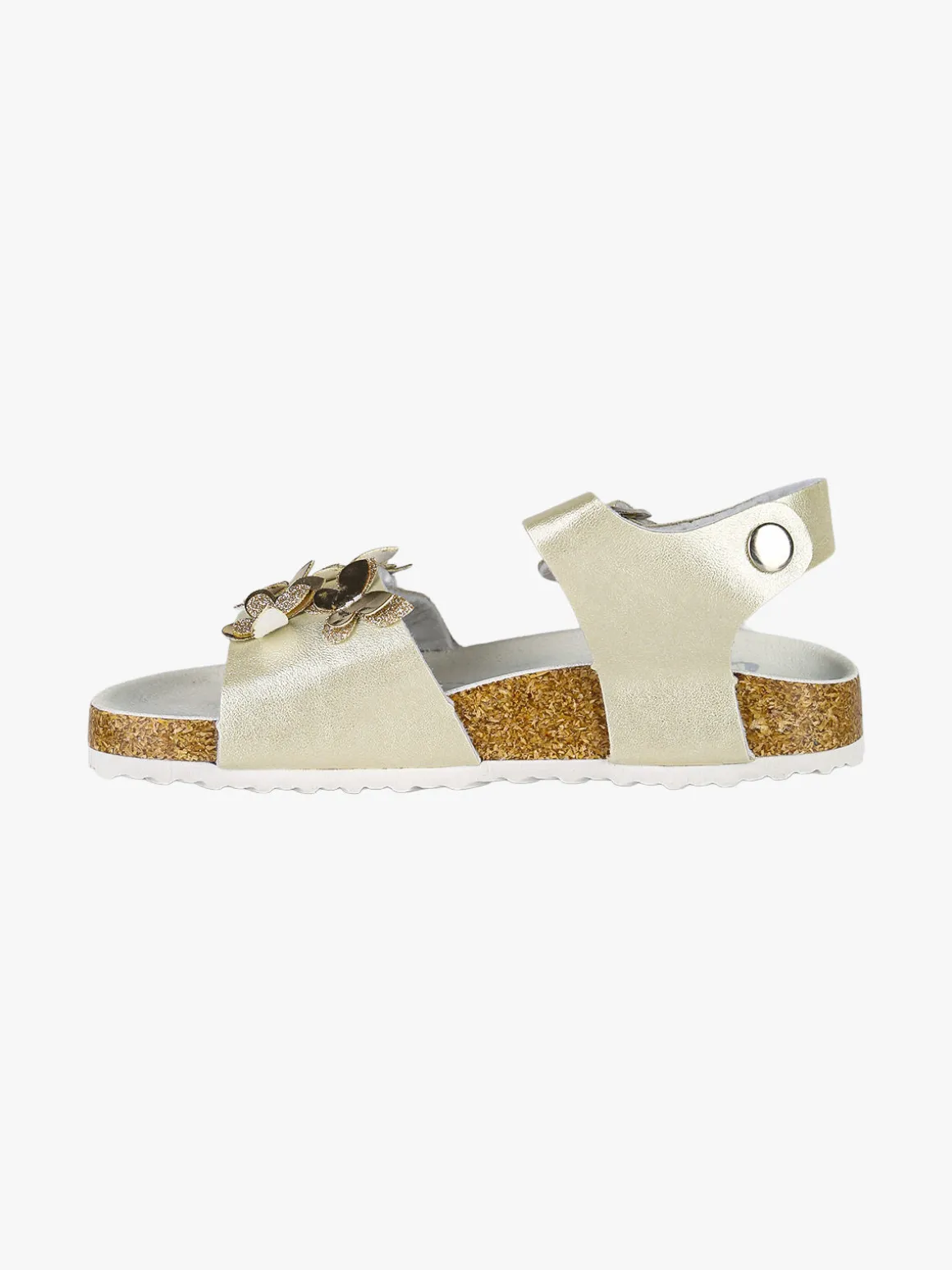 Giardino D'Oro Sandali da bambina con fibbia e cinturino a strappo - beige