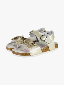 Giardino D'Oro Sandali da bambina con fibbia e cinturino a strappo - beige