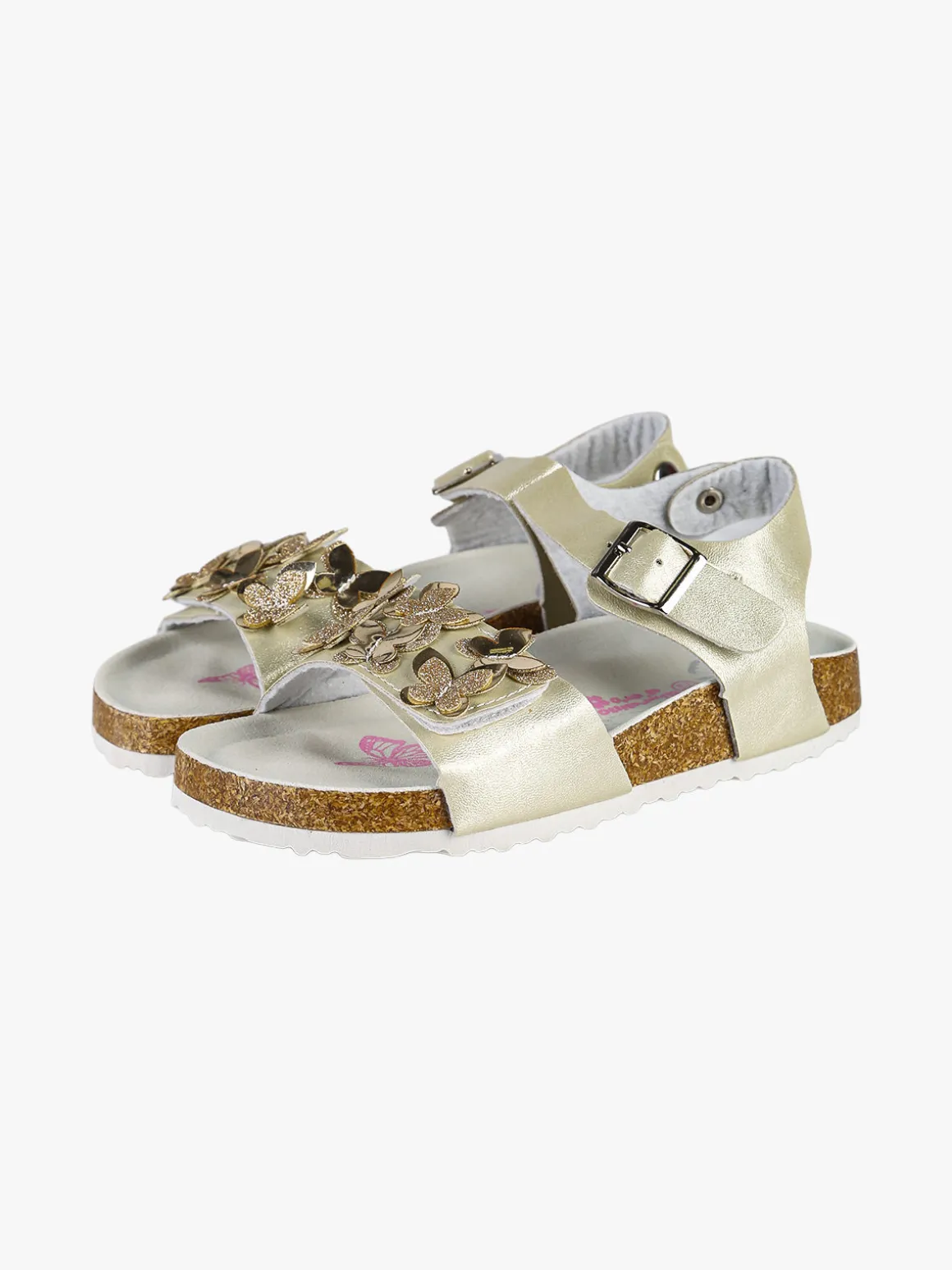 Giardino D'Oro Sandali da bambina con fibbia e cinturino a strappo - beige