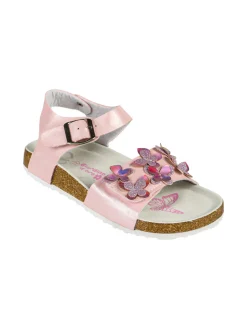 Giardino D'Oro Sandali da ragazza con fibbia e cinturino a strappo - rosa