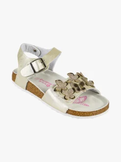 Giardino D'Oro Sandali da ragazza con fibbia e cinturino a strappo - beige
