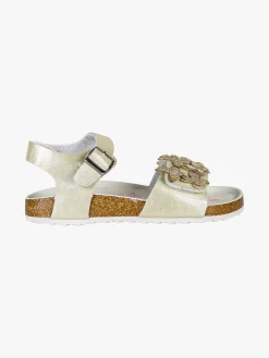 Giardino D'Oro Sandali da ragazza con fibbia e cinturino a strappo - beige