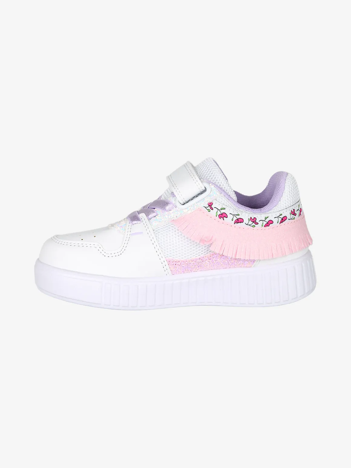 Giardino D'Oro Sneakers da bambina basse con cinturino a strappo - bianco