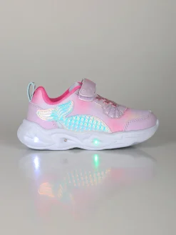 Giardino D'Oro Sneakers da bambina con luci e cinturino a strappo - rosa