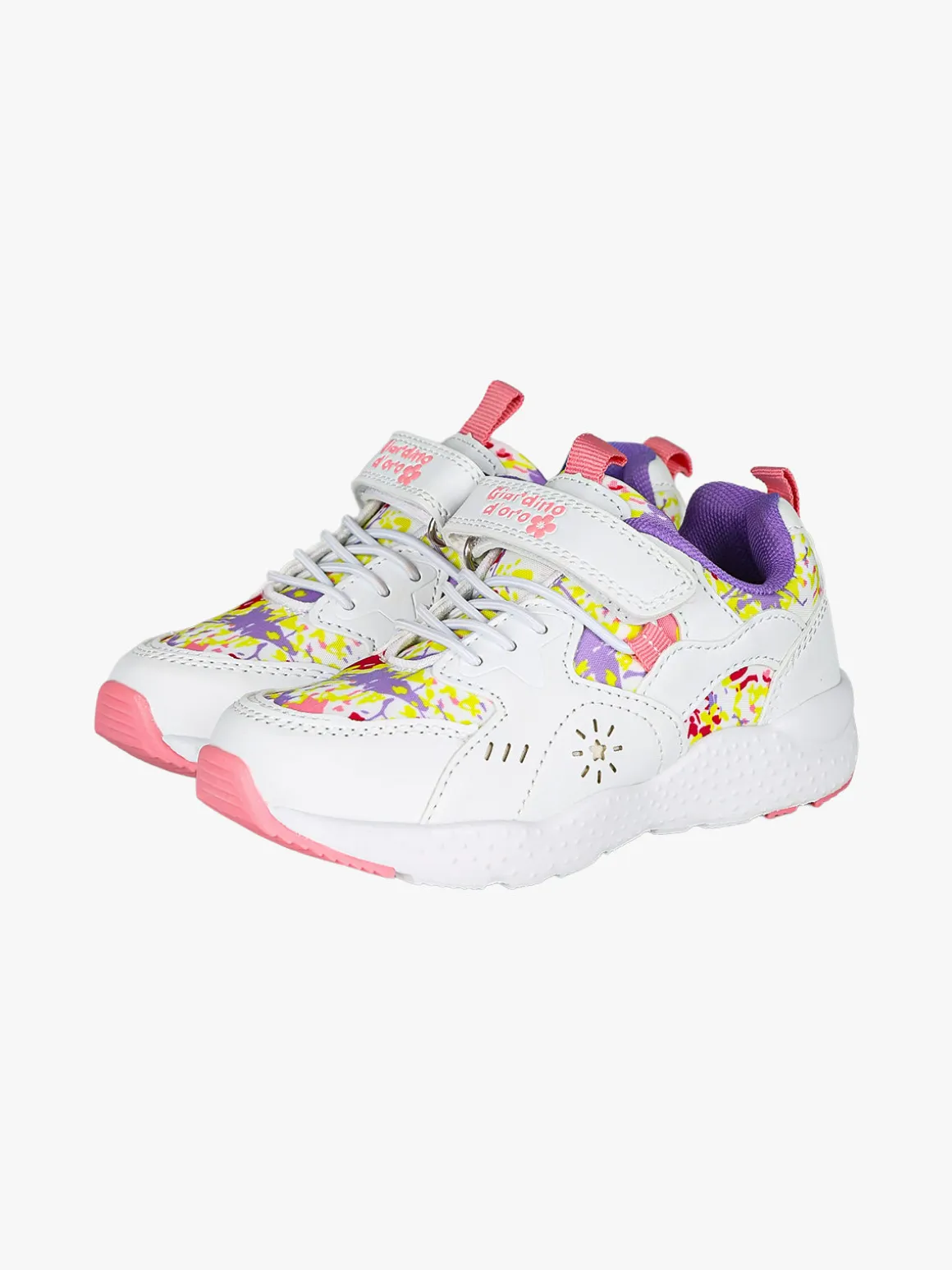 Giardino D'Oro Sneakers da bambina con cinturino a strappo - bianco