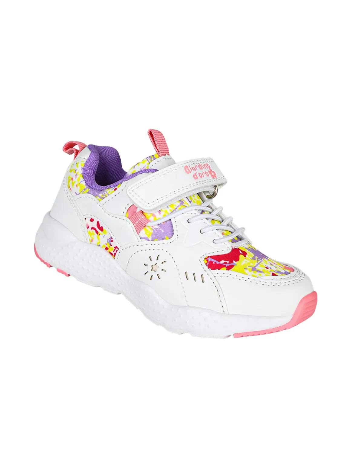 Giardino D'Oro Sneakers da bambina con cinturino a strappo - bianco