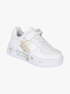 Giardino D'Oro Sneakers da bambina con cinturino a strappo - bianco
