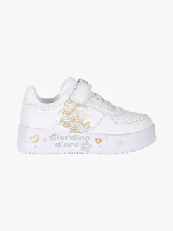 Giardino D'Oro Sneakers da bambina con cinturino a strappo - bianco