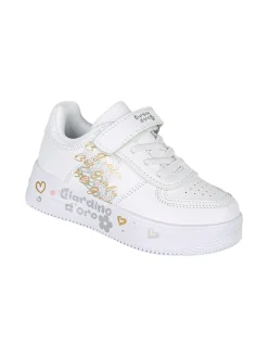 Giardino D'Oro Sneakers da bambina con cinturino a strappo - bianco