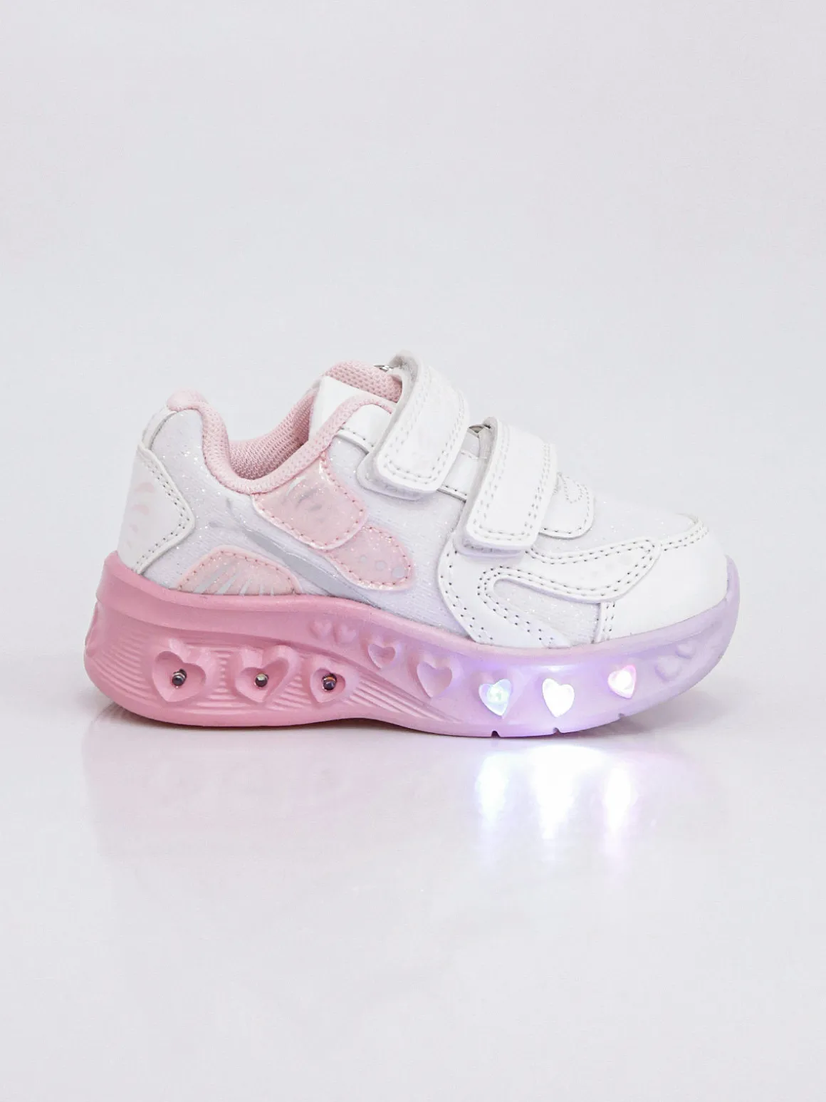Giardino D'Oro Sneakers da bambina con luci e strappi - bianco