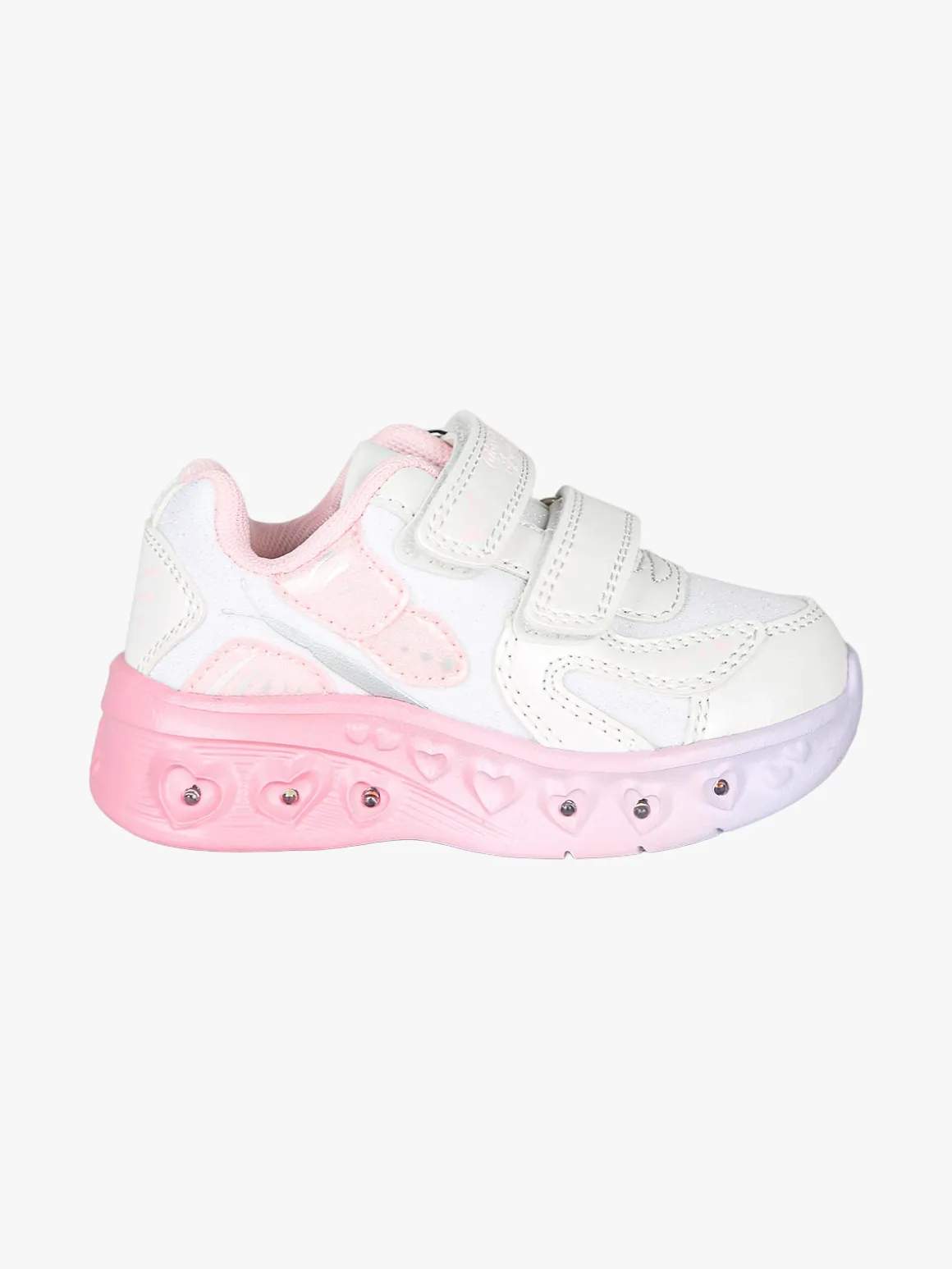 Giardino D'Oro Sneakers da bambina con luci e strappi - bianco