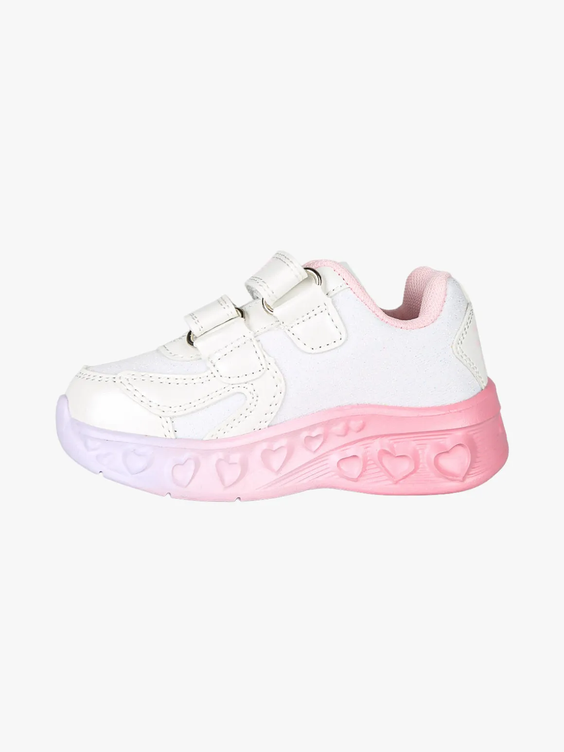 Giardino D'Oro Sneakers da bambina con luci e strappi - bianco
