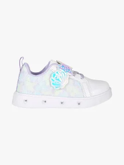 Giardino D'Oro Sneakers da bambina basse con strappo e luci - bianco