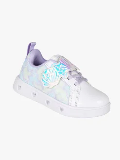 Giardino D'Oro Sneakers da bambina basse con strappo e luci - bianco
