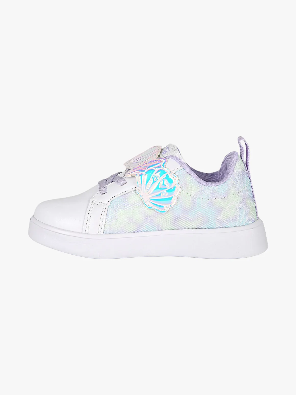 Giardino D'Oro Sneakers da bambina basse con strappo e luci - bianco