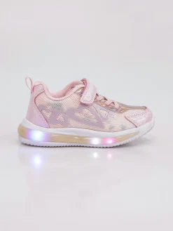 Giardino D'Oro Sneakers da bambina con luci e cinturino a strappo - rosa
