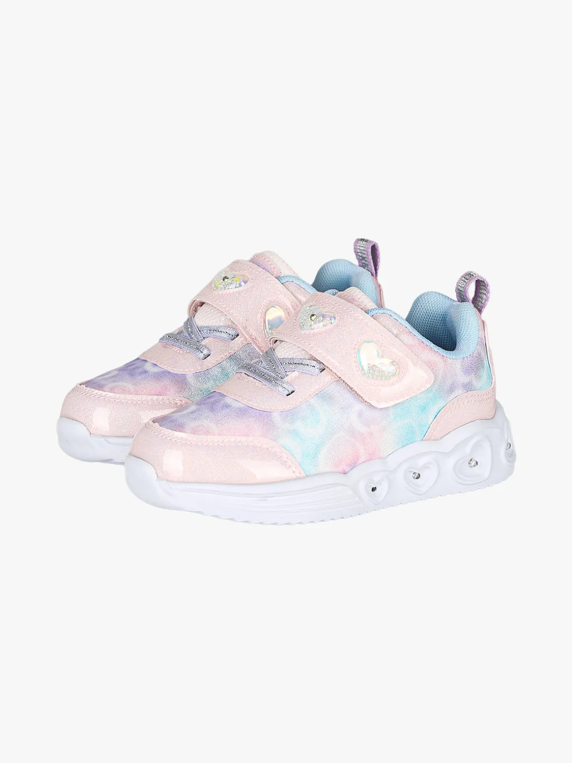 Giardino D'Oro Sneakers da bambina con strappo e luci - rosa