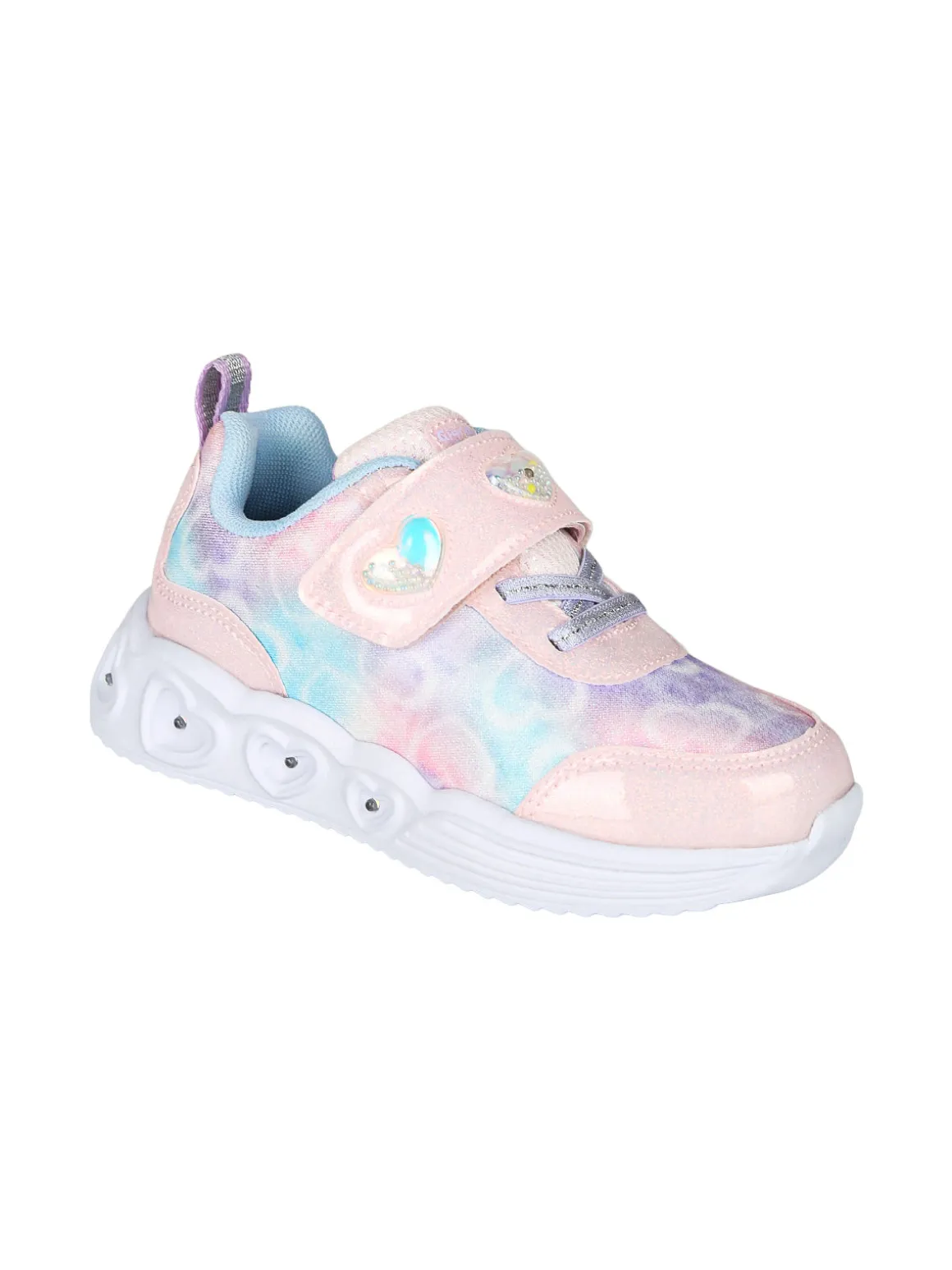 Giardino D'Oro Sneakers da bambina con strappo e luci - rosa