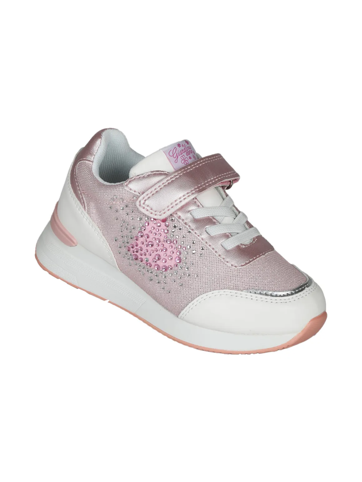 Giardino D'Oro Sneakers da bambina con zeppa e strass