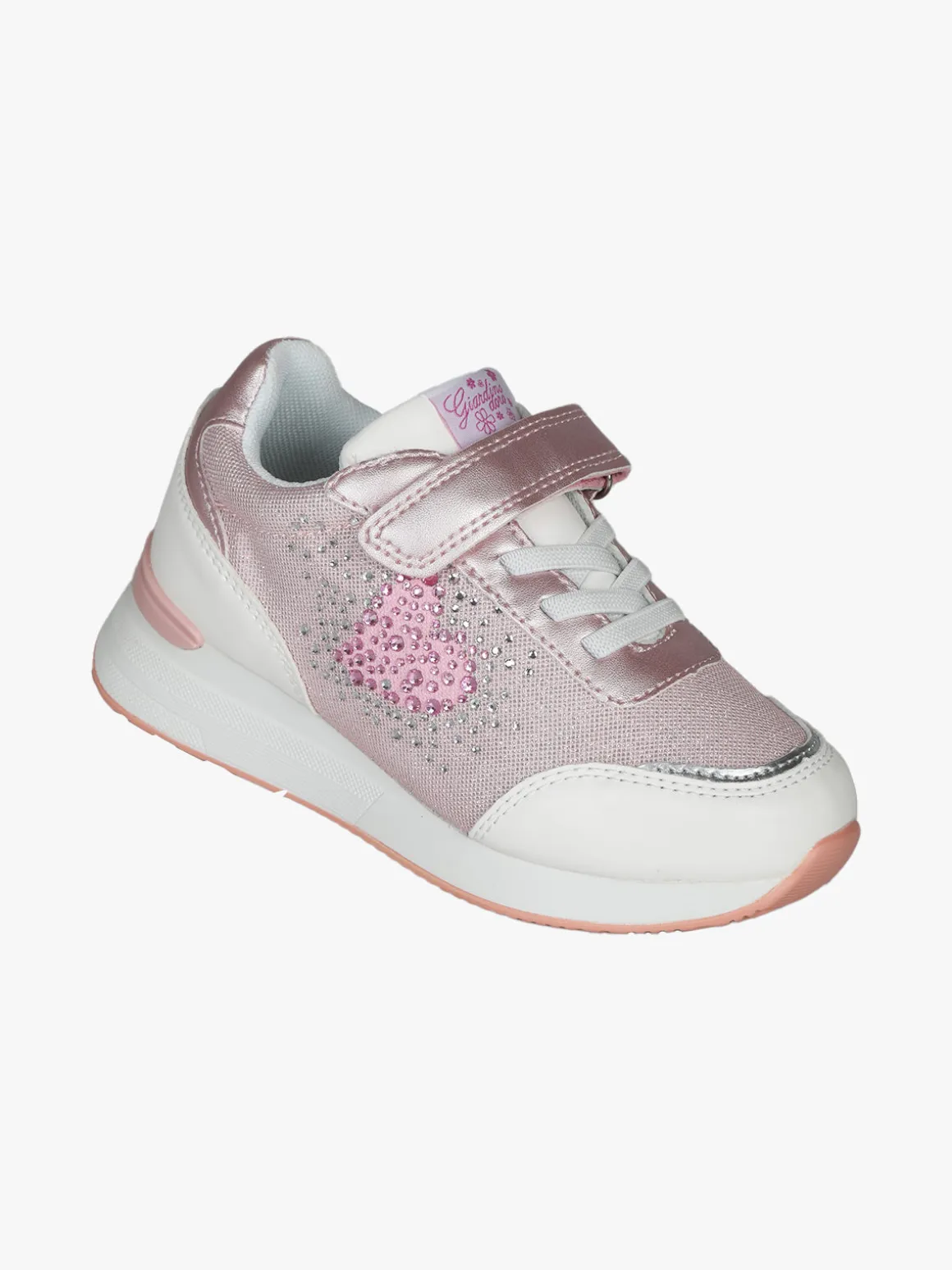 Giardino D'Oro Sneakers da bambina con zeppa e strass