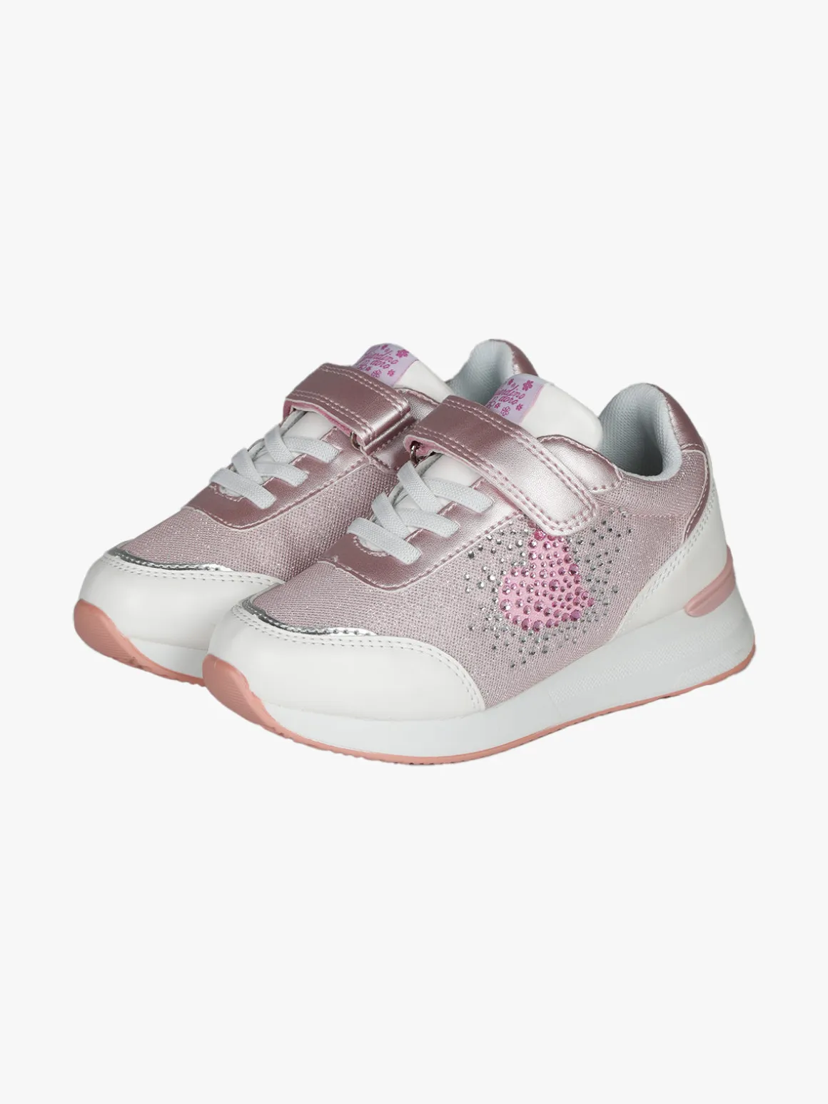Giardino D'Oro Sneakers da bambina con zeppa e strass