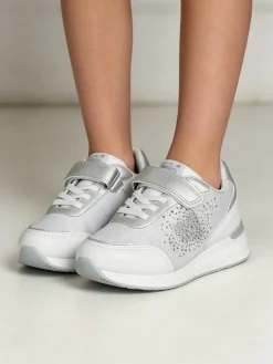 Giardino D'Oro Sneakers da bambina con zeppa e strass