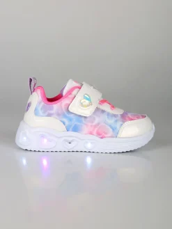 Giardino D'Oro Sneakers da bambina con strappo e luci - bianco