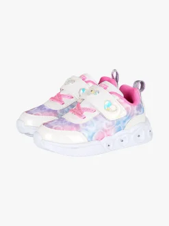 Giardino D'Oro Sneakers da bambina con strappo e luci - bianco