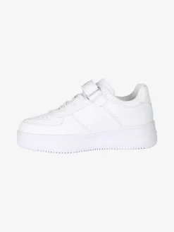 Giardino D'Oro Sneakers da ragazza con luci e cinturino a strappo - bianco