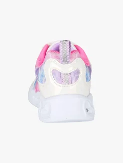 Giardino D'Oro Sneakers da ragazza con strappo e luci - bianco