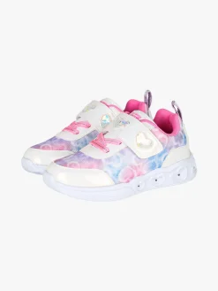 Giardino D'Oro Sneakers da ragazza con strappo e luci - bianco