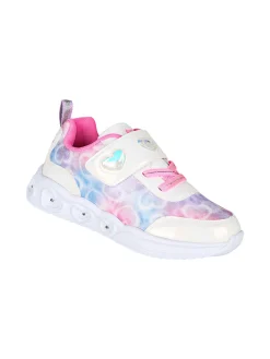 Giardino D'Oro Sneakers da ragazza con strappo e luci - bianco