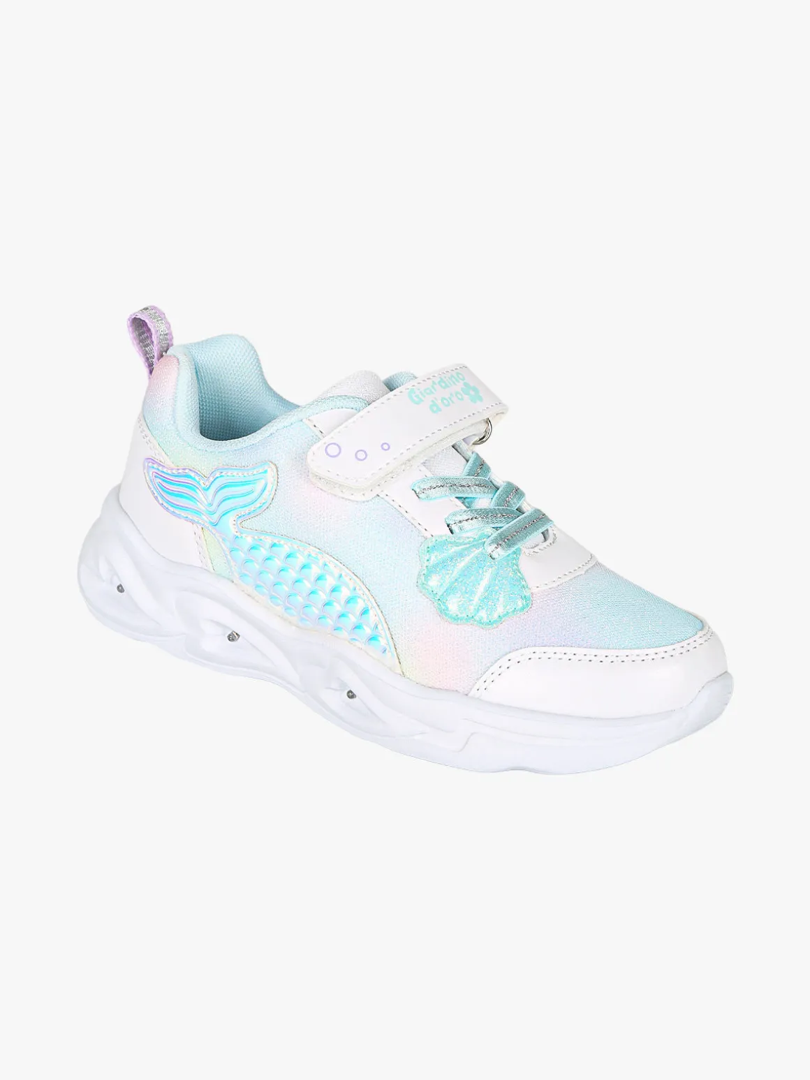 Giardino D'Oro Sneakers da ragazza con cinturino a strappo - bianco