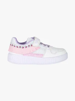 Giardino D'Oro Sneakers da ragazza con luci e cinturino a strappo - rosa