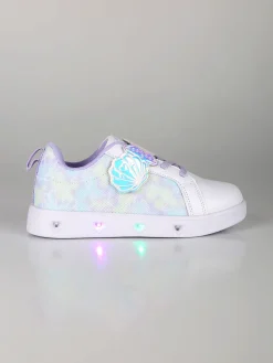 Giardino D'Oro Sneakers da ragazza basse con strappo e luci - bianco