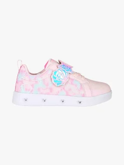 Giardino D'Oro Sneakers da ragazza basse con strappo e luci - rosa