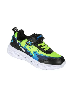 Giardino D'Oro Sneakers da ragazzo con luci e cinturino a strappo - nero