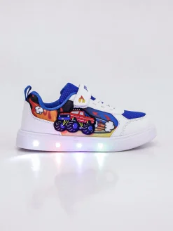 Giardino D'Oro Sneakers da ragazzo con luci e cinturino a strappo - bianco
