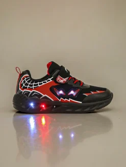 Giardino D'Oro Sneakers da ragazzo con luci e cinturino a strappo - nero