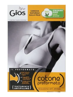 Gios AROMA Reggiseno con coppe preformate in cotone COPPA B - bianco